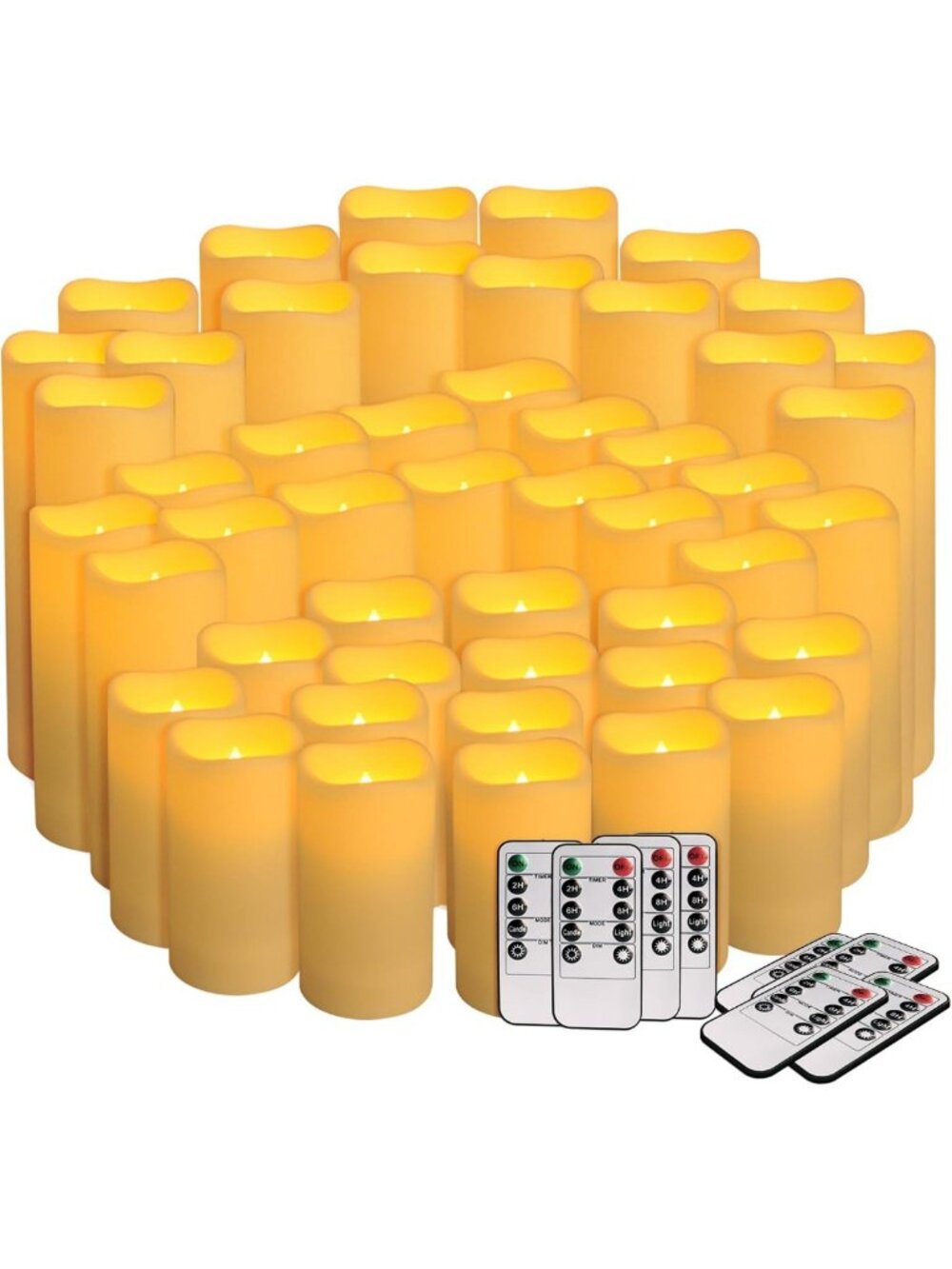 48 Pack Flameless LED Candles with Remote & Timer - Waterproof Decor for Home